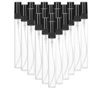 PATIKIL Frascos de Muestra de Perfume en Miniatura de Vidrio de 10 ml, 20 Pcs Botellas de Spray Mini Vacías Recargables de Finas Nieblas para Muestras de Fragancias, Negro