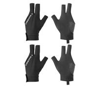 PATIKIL Gants de Billard à 3 Doigts pour Main Gauche, 2 Pcs Accessoires pour Tireur, Carambole, Billard, Snooker, Sport, Noir