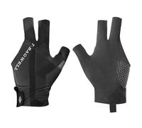 PATIKIL Gants de Billard à 3 Doigts pour Main Gauche, Accessoires pour Tireur, Carambole, Billard, Snooker, Sport, Noir Gris