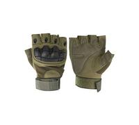 PATIKIL- Gants De Sport Sans Doigts, Gants à Demi-Doigts Respirants Vert, Taille L