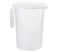 PATIKIL Gobelet gradué en plastique PP de 5000 ml - Graduations double face avec couvercle et bec verseur pour laboratoire, cuisine, maison