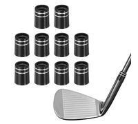 PATIKIL Golf Ferrules,10 Paquet Coniques Golf Club Ferrules Golf Shaft Ferrules avec Dual Chrome Anneau pour Cône Pointe Fer Cale Tige 0,480" OD 0,350" ID