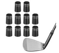 PATIKIL Golf Ferrules,10 Paquet Coniques Golf Club Ferrules Golf Shaft Ferrules avec Dual Chrome Anneau pour Cône Pointe Fer Cale Tige 0,535" OD 0,374" ID