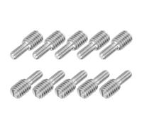 PATIKIL Goujon Fileté Double Extrémité M5x10 à M8x10, 20mm Long, 10 Pcs Tête Fendue Boulons en Acier Inoxydable 304 avec Adaptateur Réducteur de Filetage pour Fixations de Meubles