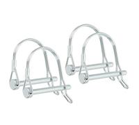 PATIKIL Goupille de verrouillage de l'arbre avec oreille 1/4x2-3/4", 4 pièces Goupille de sécurité pour attelage PTO Ronde en fil d'archet avec oreille agricolede remorquage (6x70mm)