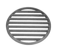 PATIKIL Grille De Feu en Fonte, Grille De BBQ Ronde De 11" Remplacement De Plaque De Charbon Haute Température Grille De Fond Accessoire De Cuisson 6 Fentes pour Barbecue