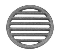 PATIKIL Grille De Feu en Fonte, Grille Ronde De BBQ De 4,7 Pouces De Remplacement Plaque De Charbon À Haute Température Grille De Fond Accessoires De Cuisson 6 Fentes pour Gril Barbecue