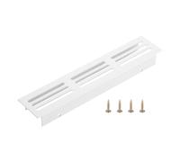 PATIKIL Grille De Ventilation Pour Porte, 30mm x 150mm (Dimensions Extérieures) Grille De Ventilation À Persiennes En Aluminium Rectangle Pour Meuble À Chaussures Et Armoire, Blanc