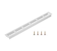 PATIKIL Grille De Ventilation Pour Porte, 30mm x 300mm (Dimensions Extérieures) Grille De Ventilation À Persiennes En Aluminium Rectangle Pour Plinthe Avec Vis De Fixation, Argent