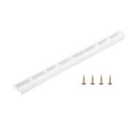 PATIKIL Grille De Ventilation Pour Porte, 30mm x 400mm (Dimensions Extérieures) Grille D'Aération À Persiennes En Aluminium Rectangle Pour Plinthe Pour Armoire À Chaussures, Blanc