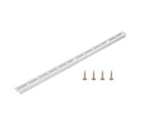 PATIKIL Grille De Ventilation Pour Porte, 30mm x 600mm (Dimensions Extérieures) Grille De Ventilation À Persiennes En Aluminium Rectangle Pour Armoire À Chaussures Dressing, Argent