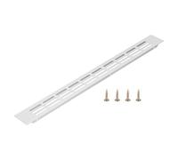 PATIKIL Grille De Ventilation Pour Porte, 42mm x 400mm (Dimensions Extérieures) Grille D'Aération À Persiennes En Aluminium Rectangle Pour Plinthe Pour Armoire À Chaussures, Argent