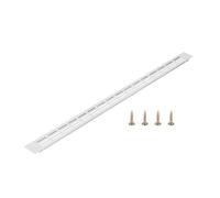 PATIKIL Grille De Ventilation Pour Porte, 42mm x 600mm (Dimensions Extérieures) Grille D'Aération À Lames En Aluminium Rectangle Pour Plinthe Avec Vis De Fixation Pour À Chaussures, Argent