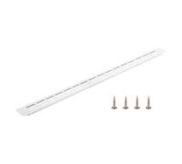 PATIKIL Grille De Ventilation Pour Porte, 42mm x 600mm (Dimensions Extérieures) Grille D'Aération À Lames En Aluminium Rectangle Pour Armoire À Chaussures, Blanc