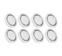 PATIKIL Grille De Ventilation Ronde 50mm/2", 8 Pcs Grille D'Aération En Plastique Pour Plafond Mur Sol Conduit Placard Penderie, Blanc