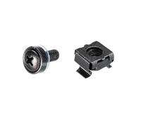 PATIKIL Grille Support Cage Écrous M5x10mm Montage Vis Fer Zinc Plaqué pour Server Grille Cabinets avec Rondelles, Noir 20 Ensembles
