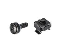 PATIKIL Grille Support Cage Écrous M5x15mm Montage Vis Fer Zinc Plaqué pour Server Grille Cabinets avec Rondelles, Noir 10 Ensembles
