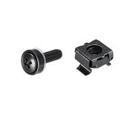 PATIKIL Grille Support Cage Écrous M5x15mm Montage Vis Fer Zinc Plaqué pour Server Grille Cabinets avec Rondelles, Noir 20 Ensembles