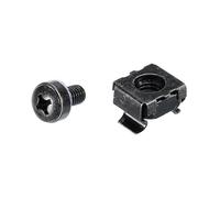 PATIKIL Grille Support Cage Écrous M6x10mm Montage Vis Fer Zinc Plaqué pour Server Grille Cabinets avec Rondelles, Noir 10 Ensembles