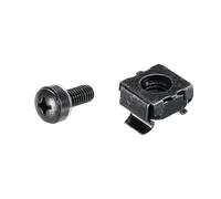 PATIKIL Grille Support Cage Écrous M6x14mm Montage Vis Fer Zinc Plaqué pour Server Grille Cabinets avec Rondelles, Noir 10 Ensembles