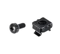 PATIKIL Grille Support Cage Écrous M6x14mm Montage Vis Fer Zinc Plaqué pour Server Grille Cabinets avec Rondelles, Noir 40 Ensembles