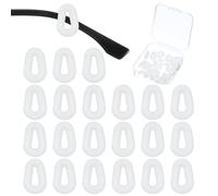 PATIKIL Gripes D'Oreille En Forme De larme D'Eau, 12 Paires De Crochets D'Oreille Anti-Dérapants En Silicone Confortables De Soleil Et Lunettes De Sport Avec Boîte, Blanc