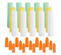 PATIKIL Grosse Craie de Trottoir 15 Pièces 4 Pouces Sans Poussière | avec Doigtiers Antidérapants, Set d'Art Coloré, Lot en Vrac, Tableau Noir, Aire de Jeux, Allée, Blanc/Jaune/Vert