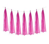 PATIKIL Guirlande De Franges, 20Pcs Franges en Papier De Soieations De Fête Kits DIY pour Mariage Anniversaire Baby Shower, Fuchsia