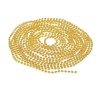 PATIKIL Guirlande de Perles de 5 mm, 5 Mètres, Perles de Faux Perles pour Bijoux DIY, Décoration de Robes de Mariage, Sapin de Noël, Couleur Or