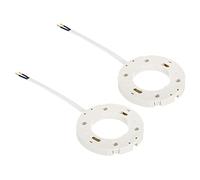 PATIKIL GX53 Lumière Base Prise, 2 Paquet Lampe Ampoule Support Connecteur Éclairage Remplacement avec 110mm Fil pour Cabinet Showcase Showroom Lights