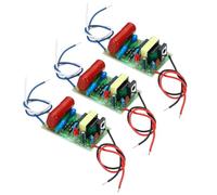 PATIKIL Haute Tension Générateur, 3 pcs DC 3-6V 1800V Augmenterer Intensification Puissance Alimentation Module Arc Tension Transformationateur pour Scientifique Expérience, Noir