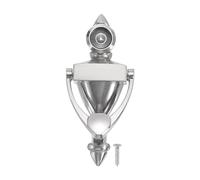 PATIKIL Heurtoir Porte 9/16" avec Judas, 1pcs 180 Degrés Judas Porte Construction Moulée Sous Pression avec Judas Convient Trous Porte 1-3/8 pouces 2-3/8 pouces pour Maison, Chrome