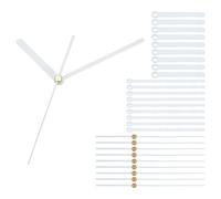 PATIKIL Horloge Aiguilles Trousse, 10 Ensemble Horloge Aiguilles Trousses Horloge Mécanisme Mouvement Aluminium Mur Horloge Aiguilles Remplacement pour Mur Horloge DIY, Blanc, A04