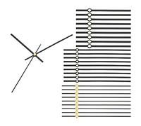 PATIKIL Horloge Aiguilles Trousse, 10 Ensemble Horloge Aiguilles Trousses Horloge Mécanisme Mouvement Aluminium Mur Horloge Aiguilles Pièces Remplacement pour Mur Horloge, Noir, A08