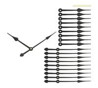PATIKIL Horloge Aiguilles Trousse, 10 Ensemble Horloge Aiguilles Trousses Horloge Mécanisme Mouvement Aluminium Mur Horloge Aiguilles Pièces Remplacement pour Mur Horloge DIY, Noir, A24
