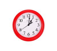 PATIKIL- Horloge murale ronde à quartz 22,9, rouge