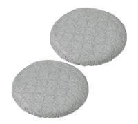 PATIKIL Housses De Tabouret Rondes, 2 Pièces Housses Élastiques pour Tabouret De Bar Lavables Coussin De Tabouret Housse Extensible pour Siège De Chaise De Bar 10-13 Pouces, Gris