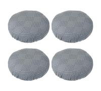 PATIKIL Housses De Tabouret Rondes, 4 Pcs Housses De Tabouret Élastiques Lavables Coussin De Tabouret Housse Élastique pour Siège De Chaise De Bar pour Chaise De 11-14 Pouces, Gris Foncé