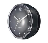 PATIKIL Imperméable Toilettes Horloge, Batterie Fonctionnement Tranquille Mini Paroi Horloges avec Noir Ventouse pour Douche Cuisine Maison Décoration, Noir