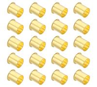 PATIKIL Insert de Compression en Laiton, 20 Pcs 18mm OD x 15mm ID Tube Kit d'Assortiment de Raccords de Compression de Support de Tube d'Insertion pour Tuyau d'Air, d'Huile et d'Eau