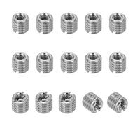 PATIKIL Insert Fileté Adaptateurs de Filetage de Réduction en Acier Inoxydable 316, 15 Pcs M4 x 0.7 Mâle vers M2 x 0.4 Femelle Écrou d'Insertion de Réparation, Fixateur 4mm
