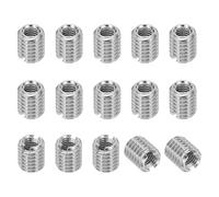 PATIKIL Insert Fileté Adaptateurs de Filetage de Réduction en Acier Inoxydable 316, 15 Pcs M5 x 0.8 Mâle vers M3 x 0.5 Femelle Écrou d'Insertion de Réparation, Fixateur 6mm