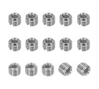 PATIKIL Insert Fileté Adaptateurs de Filetage de Réduction en Acier Inoxydable 316, 15 Pcs M5 x 0.8 Mâle vers M3 x 0.5 Femelle Écrou d'Insertion de Réparation, Fixateur 4mm