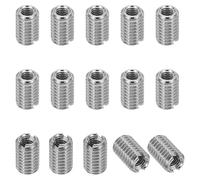PATIKIL Insert Fileté Adaptateurs de Filetage de Réduction en Acier Inoxydable 316, 15 Pcs M5 x 0.8 Mâle vers M3 x 0.5 Femelle Écrou d'Insertion de Réparation, Fixateur 8mm