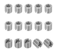 PATIKIL Insert Fileté Adaptateurs de Filetage de Réduction en Acier Inoxydable 316, 15 Pcs M6 x 1 Mâle vers M4 x 0.7 Femelle Écrou d'Insertion de Réparation, Fixateur 6mm