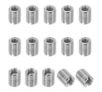 PATIKIL Insert Fileté Adaptateurs de Filetage de Réduction en Acier Inoxydable 316, 15 Pcs M6 x 1 Mâle vers M4 x 0.7 Femelle Écrou d'Insertion de Réparation, Fixateur 8mm