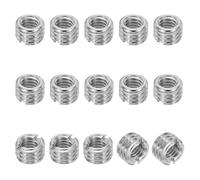 PATIKIL Insert Fileté Adaptateurs de Filetage de Réduction en Acier Inoxydable 316, 15 Pcs M6 x 1 Mâle vers M4 x 0.7 Femelle Écrou d'Insertion de Réparation, Fixateur 4mm