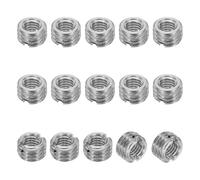 PATIKIL Insert Fileté Adaptateurs de Filetage de Réduction en Acier Inoxydable 316, 15 Pcs M8 x 1.25 Mâle vers M5 x 0.8 Femelle Écrou d'Insertion de Réparation, Fixateur 5mm