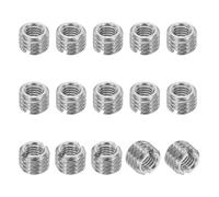 PATIKIL Insert Fileté Adaptateurs de Filetage de Réduction en Acier Inoxydable 316, 15 Pcs M8 x 1.25 Mâle vers M5 x 0.8 Femelle Écrou d'Insertion de Réparation, Fixateur 6mm