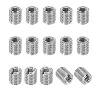 PATIKIL Insert Fileté Adaptateurs de Filetage de Réduction en Acier Inoxydable 316, 15 Pcs M8 x 1.25 Mâle vers M5 x 0.8 Femelle Écrou d'Insertion de Réparation, Fixateur 10mm